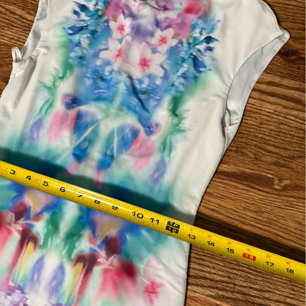 🆕 AFRM Mesh Lined Mini Dress Blur Blossom Colorful Size Medium - Picture 9 of 14